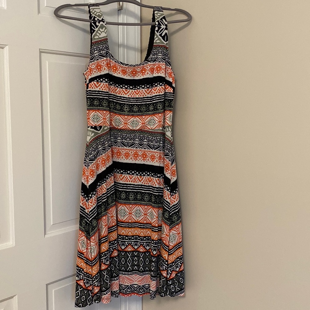 Loft Tribal Print Dress - fully lined